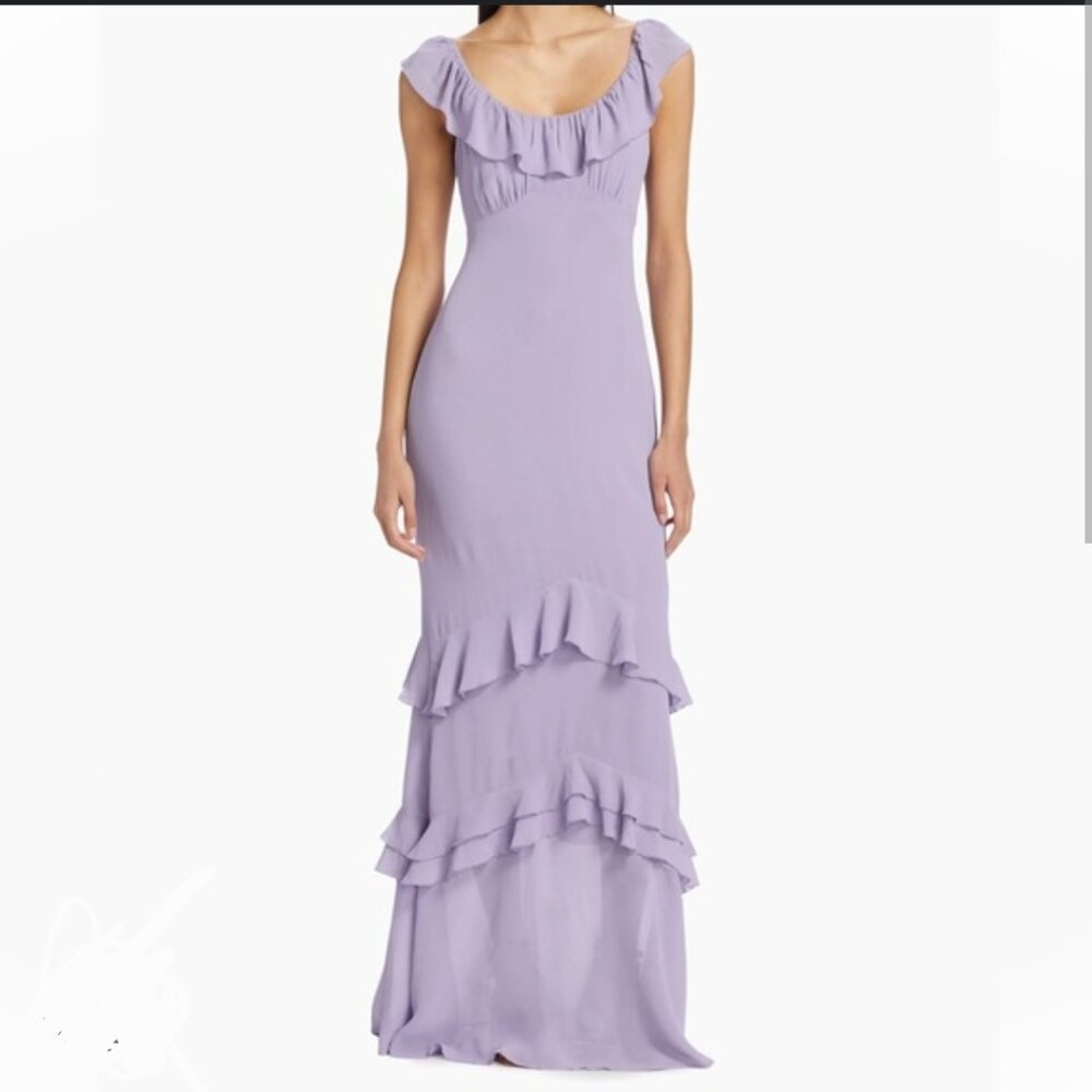 Tripoli Ruffled Maxi Dress Size 0